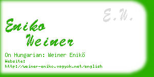 eniko weiner business card